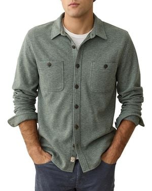 Marine Layer Pacifica Stretch Twill Overshirt - Green