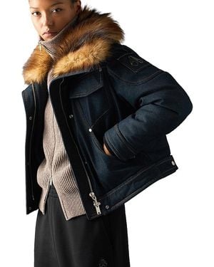 Moose Knuckles Frontier Cotton Blend Denim Trucker Jacket - Black