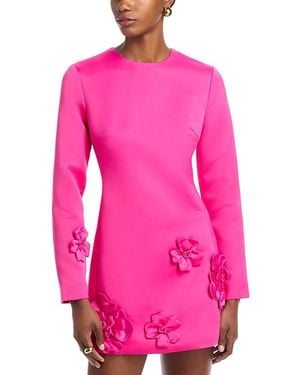 LEO LIN Aliza Long Sleeve Petal Mini Dress - Pink