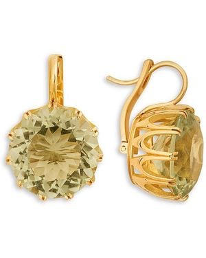 Ileana Makri 18K Fine Crown Prasiolite Crown Drop Earrings - Metallic