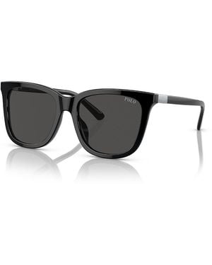 Polo Ralph Lauren Square Sunglasses, 55Mm - Black