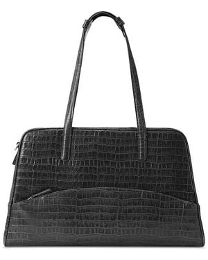 BY BANOO Core Collection 24 Hour Leather Suitcase - Black