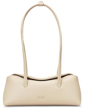 Freja Mini Chrystie Faux Leather Shoulder Bag - Natural