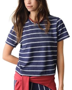 Marine Layer Beach Terry Crewneck Tee - Blue