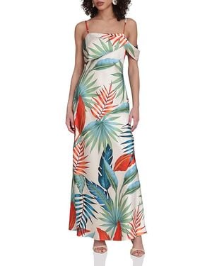 Avec Les Filles Bias Cut Maxi Dress - Multicolor