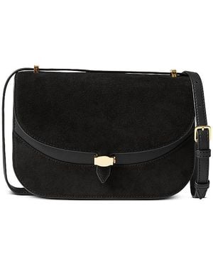 Veronica Beard Suede Shoulder Bag - Black
