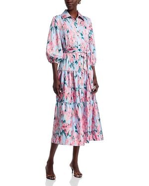 Misook Crepe De Chine Maxi Dress - Purple