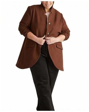 UNIVERSAL STANDARD Plus Size Beas Coat - Brown