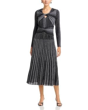 Misook Twist Front Knit Dress - Black