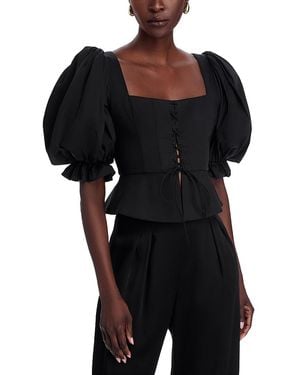 Ronny Kobo Midler Corset Top - Black
