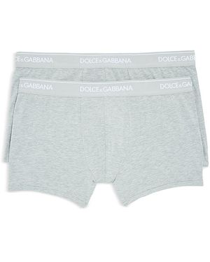 Dolce & Gabbana Logo Boxer Briefs, Pack Of 2 - Blue