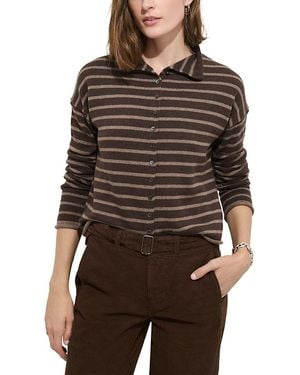 Alex Mill Taylor Cotton & Cashmere Striped Cardigan - Brown