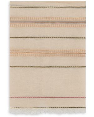 Gerard Darel Dana Stripe Detail Printed Scarf - Natural