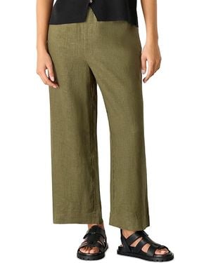 Whistles Petite Linen Pocket Pants - Green