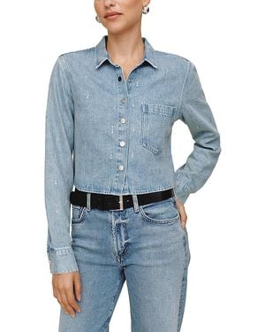 Bella Dahl Cropped Shirt - Blue