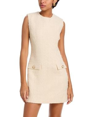 French Connection Structured Tweed Mini Dress - Natural