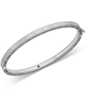 Roberto Coin 18K Princess Diamond Studded Bangle Bracelet - White