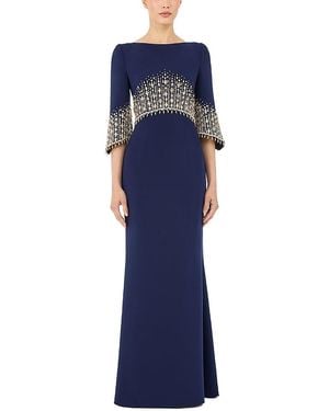 Jenny Packham Electrica Embellished Maxi Dress - Blue