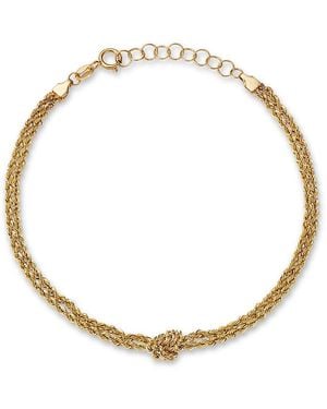 Alberto Amati 14K Love Knot Double Strand Rope Link Bracelet - Metallic