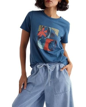 Seasalt Cornwall Printing Ink T-Shirt - Blue