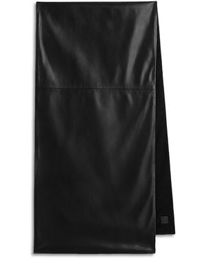 TOTEME Leather & Cashmere Scarf - Black
