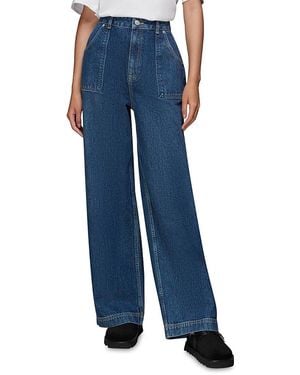 Whistles Authentic Raya High Rise Straight Wide Jean - Blue