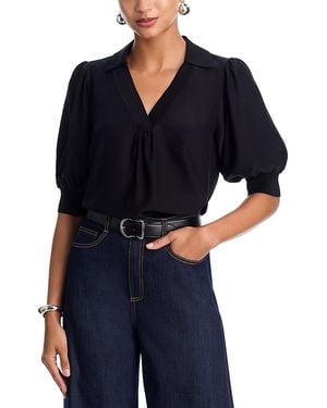 Cinq À Sept Weldon Collared Silk Blouse - Blue