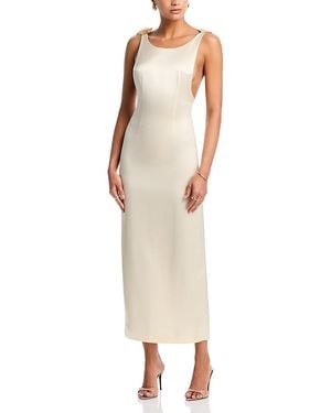 AYA MUSE Lumen Bow Trim Dress - Natural