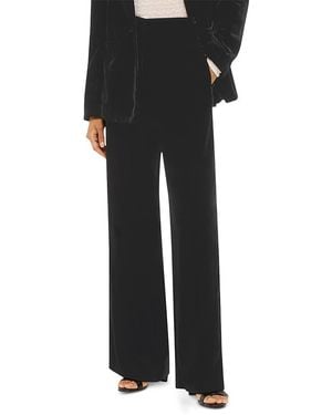 Whistles Velvet Straight Leg Pants - Black