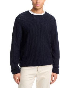 FRAME Textured Wool Crewneck Sweater - Blue