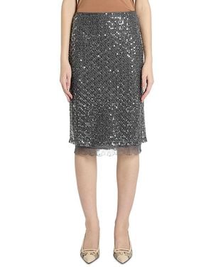 Marella Mlsagevole Sequinned Skirt - Black