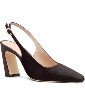 Stuart Weitzman Stassi 85 Leather Slingback Pumps - Multicolor