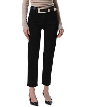 Citizens of Humanity Caia High Rise Straight Jeans With Clean Hem - Black