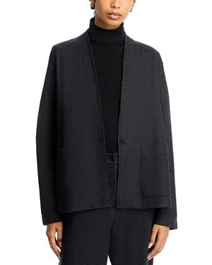 Eileen Fisher High Collar Jacket - Black