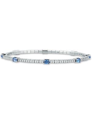 EXTENSIBLE 18K Sapphire & Diamond Stretch Tennis Bracelet - White