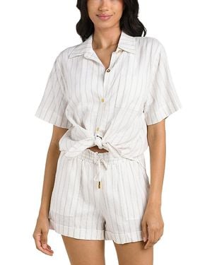 La Blanca Delphine Striped Shirt - White