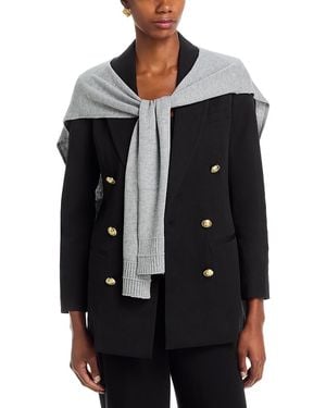 10 Crosby Derek Lam Walter Double Breasted Jacket With Shrug - Black