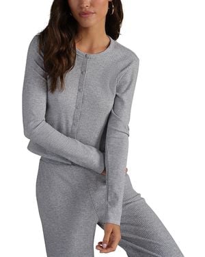 Rhone Livluxe Ribbed Cardigan - Gray