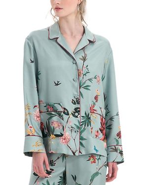 La DoubleJ Silk Pajama Shirt - Blue