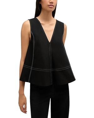 Ganni Tie Back Top - Black