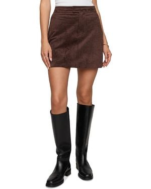 Z Supply Perri Faux Suede Mini Skirt - Brown