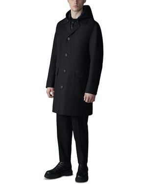 Mackage Mathias 3-In-1 Balmacaan Coat With Removable Down Liner - Black