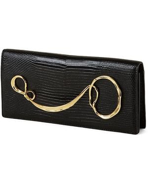 Alexis Twisted Side Handle Clutch - Black