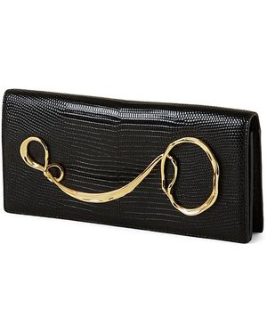 Alexis Twisted Side Handle Clutch - Black