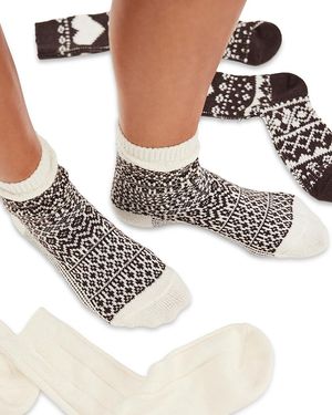 Free People Nordic Knit Ankle Socks - White