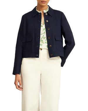 Hobbs Clarence Linen Jacket - Blue