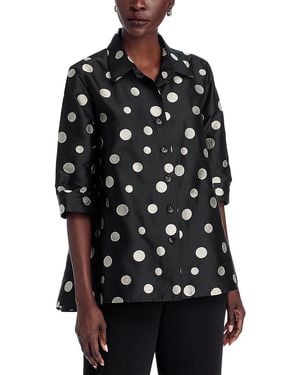 Caroline Rose Button Front Shirt - Black