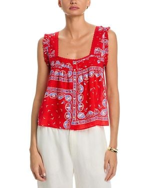 The Great The Victorian Pleat Tank - Red
