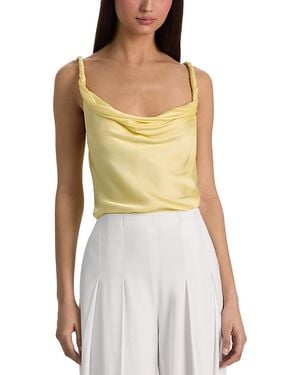 Alice + Olivia Monique Twist Strap Top - Yellow