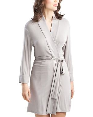 Natori Bamboo Blend Wrap Robe - Gray